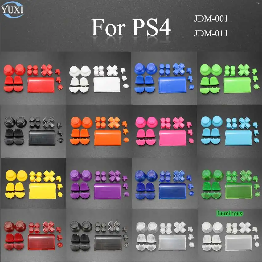 Полный комплект YuXi, запасные части для Sony PlayStation Dualshock 4, PS4, JDM-001 011, Controlle L1, L2, R1, R2, D-Pad, кнопки, ручки, крышки