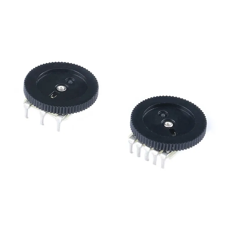 10pcs Double Gear Tuning Potentiometer B102 B103 B202 B203 B503 B1K B10K B20K B50K 100K 3Pin/5Pin 16*2mm Gear Dial Potentiometer