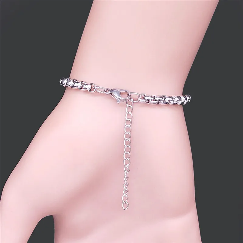 Hekate Wheel Stainless Steel Chain Bracelet Strophalos Hecate Magic Symbol Logo Charm PIN Jewelry colier femme joyas B1725-3S03