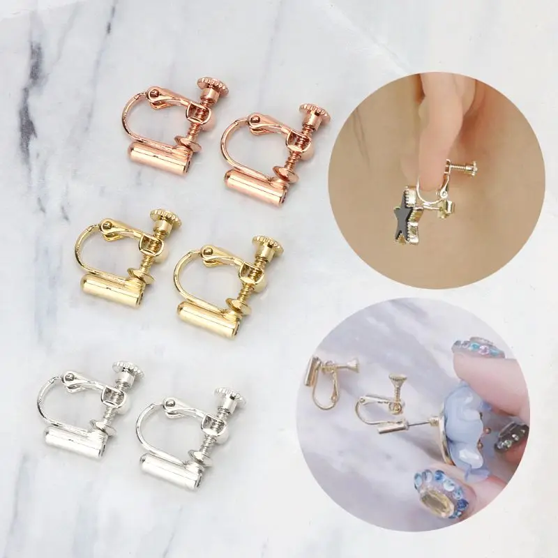 1 Pair Clip on Earring Converters No-pierced Ears Turn Any Studs Into A Clip-On