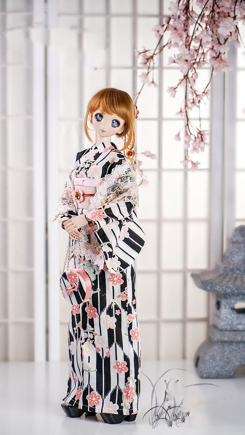 OB27 1/6 1/4 1/3 BJD Clothes Japanese Ancient Costume Kimono Yukata for BJD/SD Girl ID72 80cm Strong Uncle Doll Accessories 187