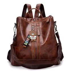 Women Backpack Female High Quality Soft Leather Book School Bags For Teenage Girls Sac A Dos Travel Back pack Rucksacks Mochilas