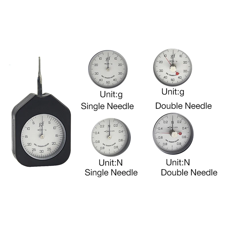 Tensiometer Dial Tension Meter Analog Force Gauge Double Pointer Force Tools 150g ATG-150-2