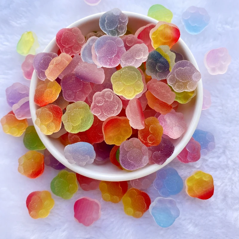 20 stücke Schönen Weichen gummi Bär fuß flatback Kunst Dekoration Charme DIY Scrapbooking Verschönerung Zubehör E44