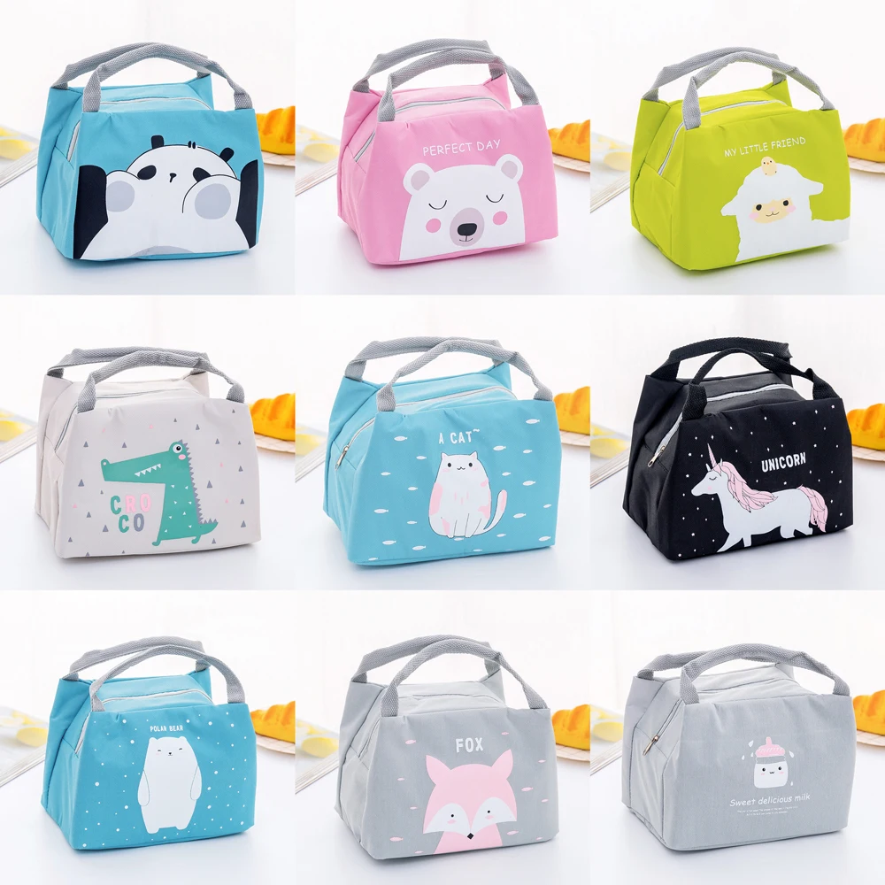 Lunch Bag Tote Portable Insulated Cooler Box Oxford Thermal Cold Food School Picnic per bambini uomo donna Travel Lunchbox