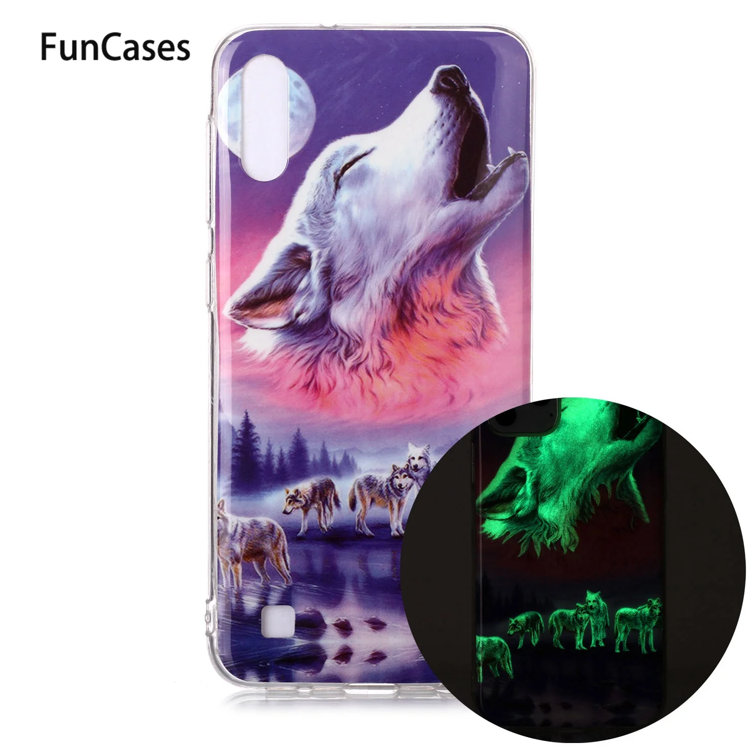 Shell Cases For cellular Samsung A10 Ferocious Wolf Soft TPU Cover sFor Samsung Galaxy estuche M10 Coques Bumper Case Fundas