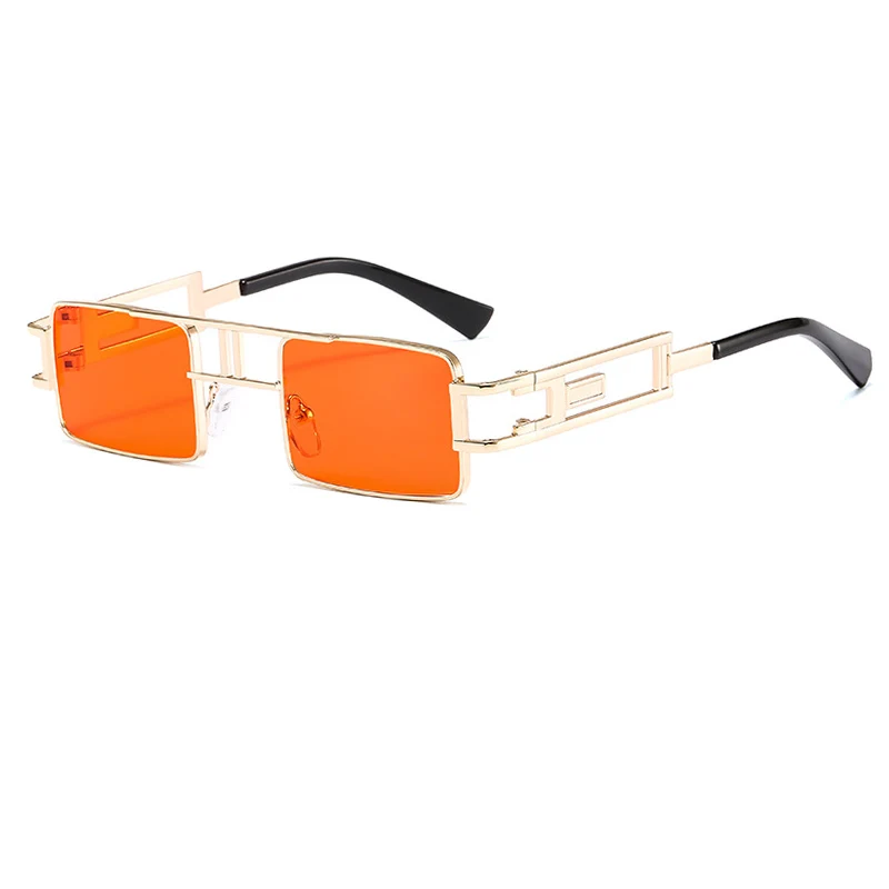 Fashion Rectangle Sunglasses Women Men Brand Designer Small Shades Black Steampunk Sunglasses For Female Eyewear UV400 O557