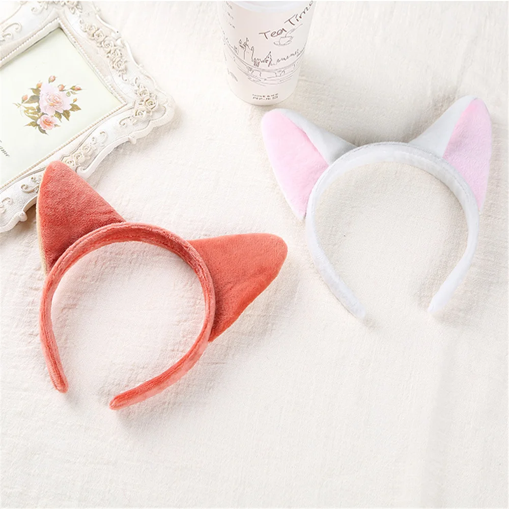 Korean New Fox Rabbit Ears Fluff Hair Bands Soft Cute Headband Hair Accessories Hair Hoop For Women Girls Kids Party Hair Band