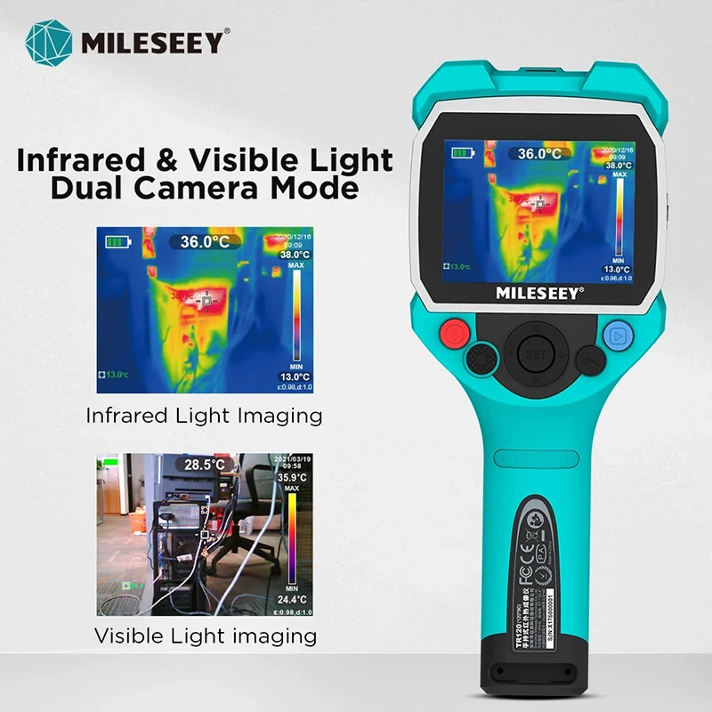 Infrared Thermal Imager Dual-Camera Infrared Temperature Thermal Imaging With Rechargeable Li-On Battery thermal camera