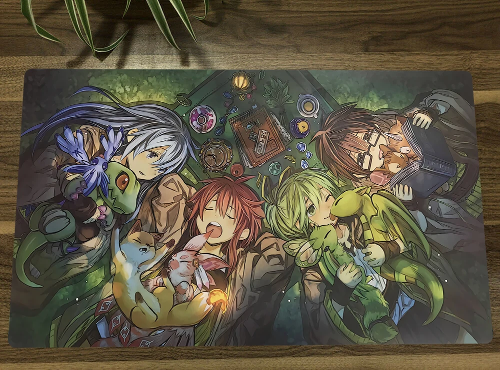 YuGiOh Charmer Familiar TCG Mat Trading Card Game Mat CCG Playmat Alfombrilla de ratón de goma antideslizante Alfombrilla de juego de escritorio