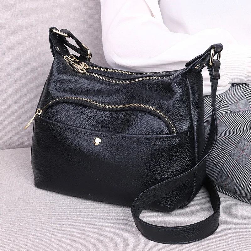 

Genuine Leather Crossbody Bags For Women Luxury Handbag Fashion Ladies Shopping Totes Purse Shoulder Bag Female Messenger Bags