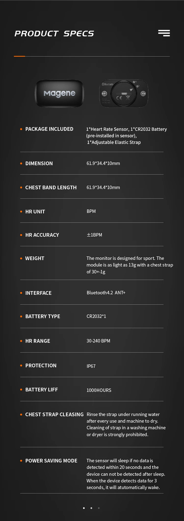 Ceinture Cardiofréquencemètre Bluetooth Double Mode - Sangle Thoracique Vélo, Running