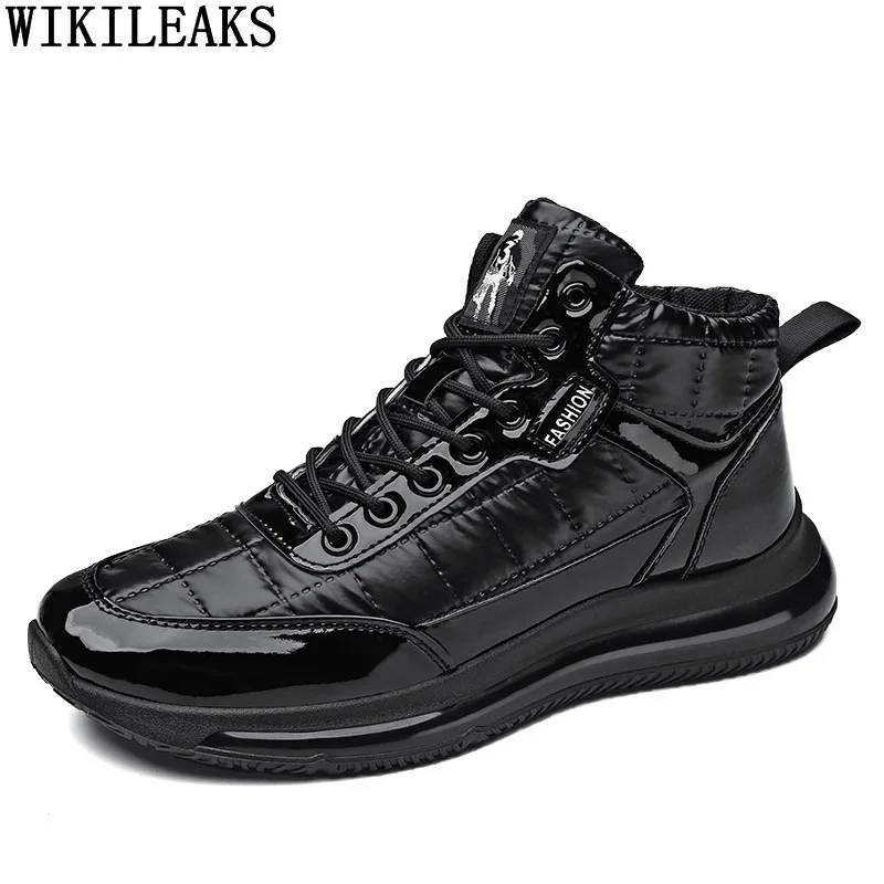 Black Leather Casual Shoes Men Trainers Mens Shoes Casual Men Sneakers Platform Shoes Man Sport Zapatos Casuales De Los Hombres