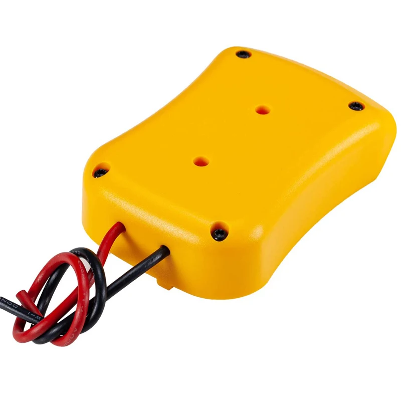 Battery Adapter for 18V 20V MAX Battery Dock Holder Power Mount Connector with 12 Gauge Robotics DIY Power Tools yellow