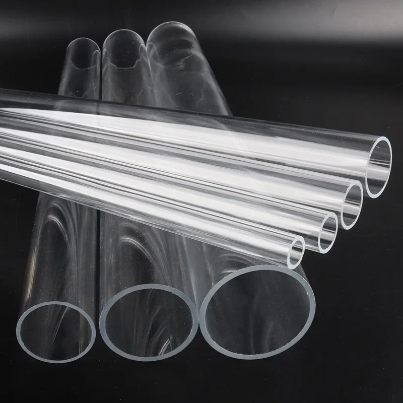 2pcs 20cm Length O.D16-110mm High Transparent Acrylic Pipe Plexiglass Tube DIY Aquarium Fish Tank Clear Glass Pipe Industry Tube