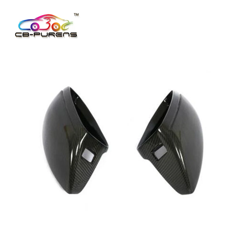 For Audi A6 C8 A7 A8 A8L 2019 Up With/No Lane Assist LHD Replacement ABS+Real Carbon Fiber Car Side Rearview Mirror Cover