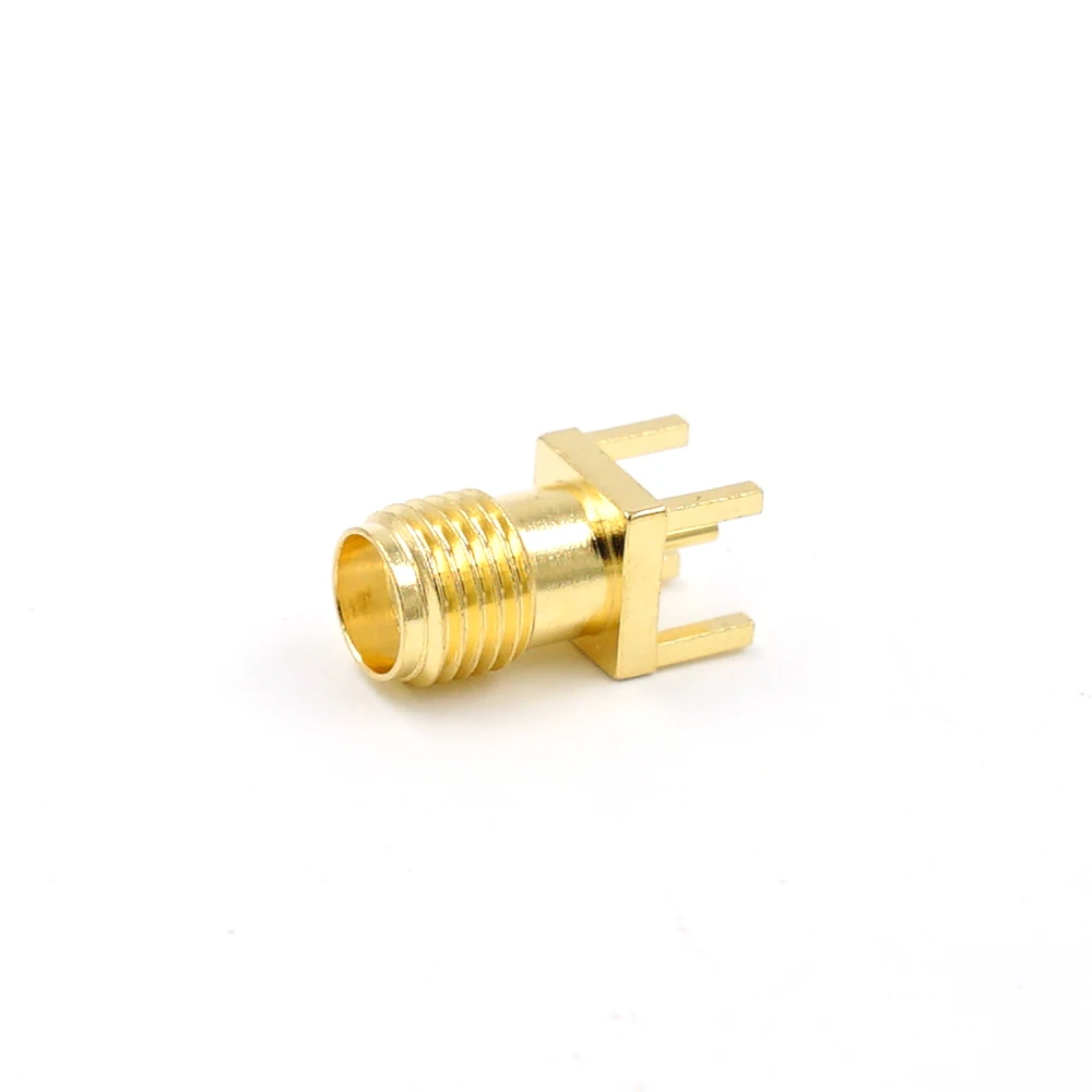 10Pcs SMA Female Jack Adapter Solder Edge PCB Straight Mount RF Copper Connector Plug Socket