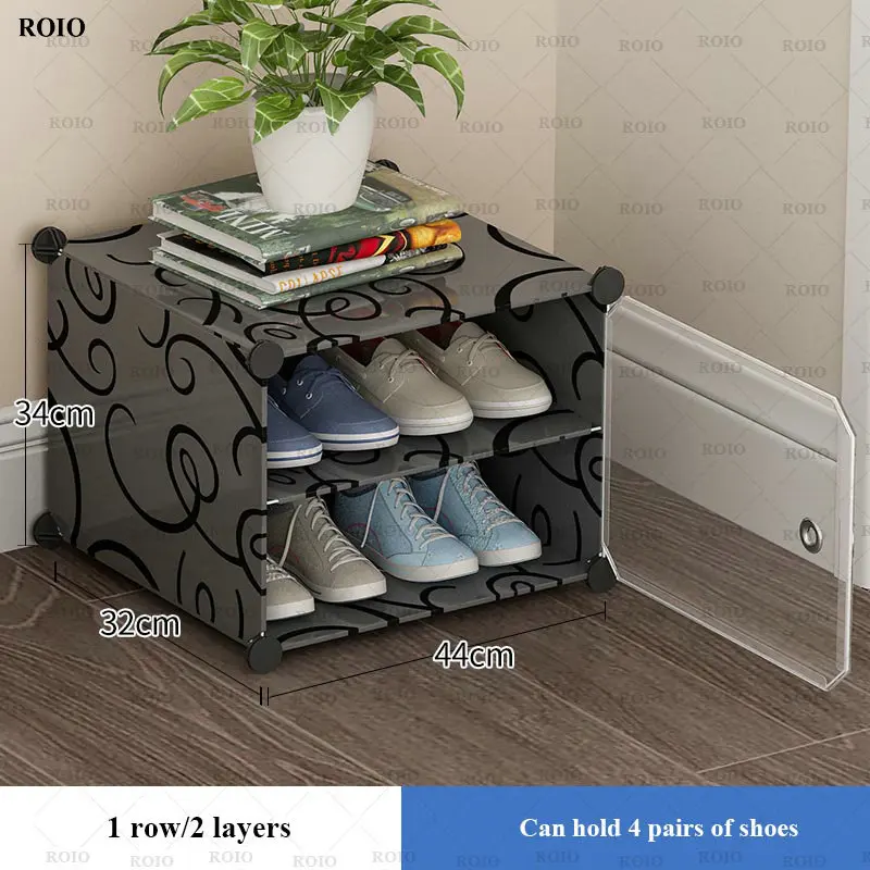 Simple Modular Shoe Rack Large Capacity Saving Space Boots Shoes Organizer Home DIY Assembled Shoe Cabinet with Top Storage 2022