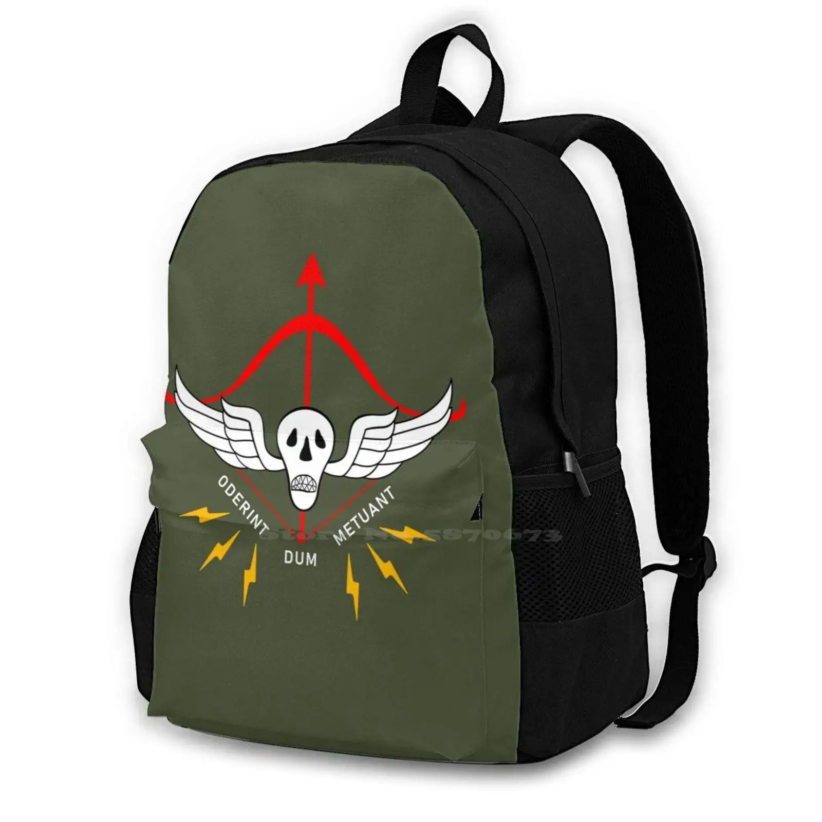 

Skull Backpack For Student School Laptop Travel Bag Special Forces Military Vintage Army Vietnam Veteran Reenactment Airsoft