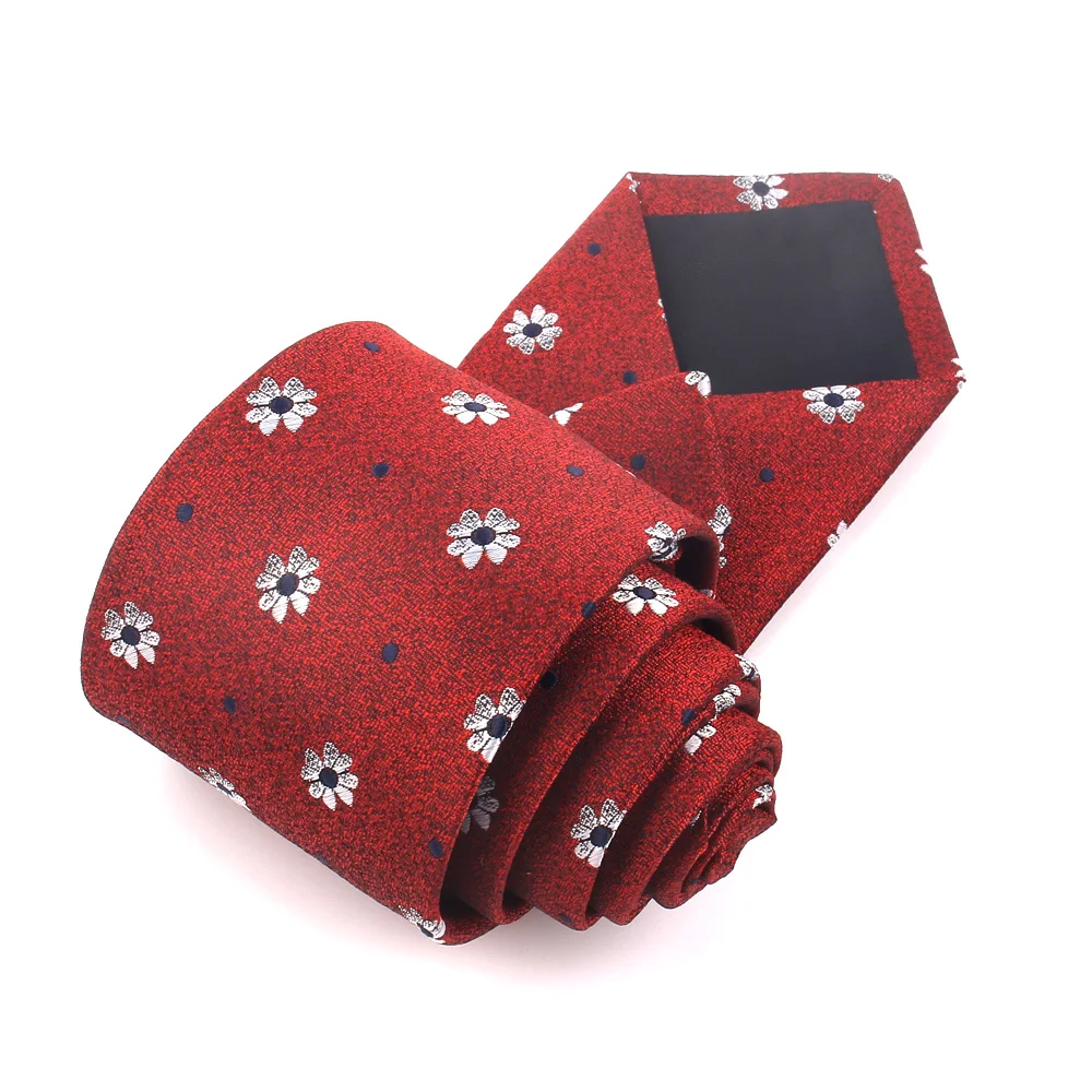 New Floral Neck Ties For Men Women Classic Jacquard Necktie for Wedding Business Suits Skinny Tie Slim Men Necktie Gravatas