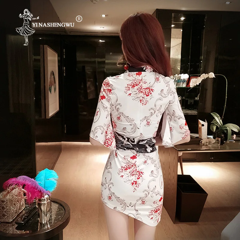 Japanese Silk Robe Kimonos Coat Sexy Cosplay Costumes Geisha Dress Japan Temptation Female Traditional Sleepwear Yukata Bathrobe