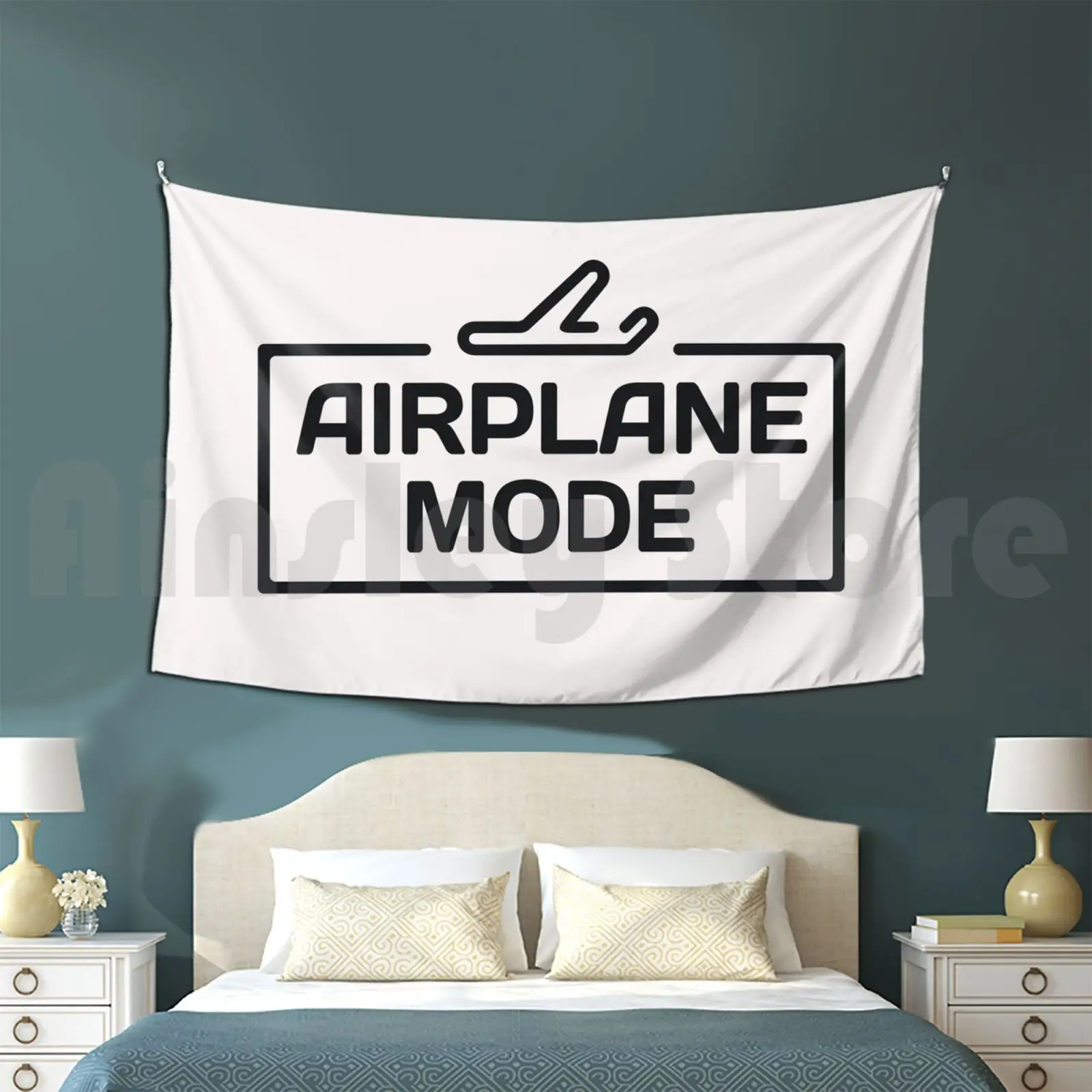 Airplane Mode Tapestry Background Wall Hanging Vacation Airplane Fly Pilot Traveler