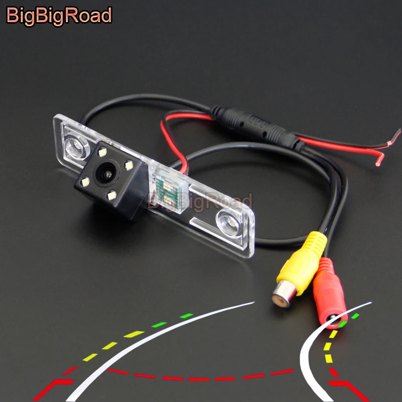 BigBigRoad Car Intelligent Dynamic Trajectory Tracks Backup Camera For Opel Astra F / Astra G / Corsa B 1995-2005 Night Vision