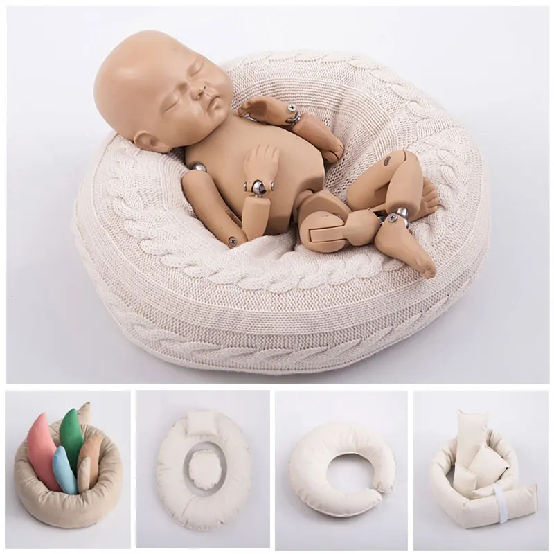 Multifunctional Newborn Baby Photography Props Baby Posing Pillows Newborn Basket Prop Cushion Pad Infant Photoshoot Accessories