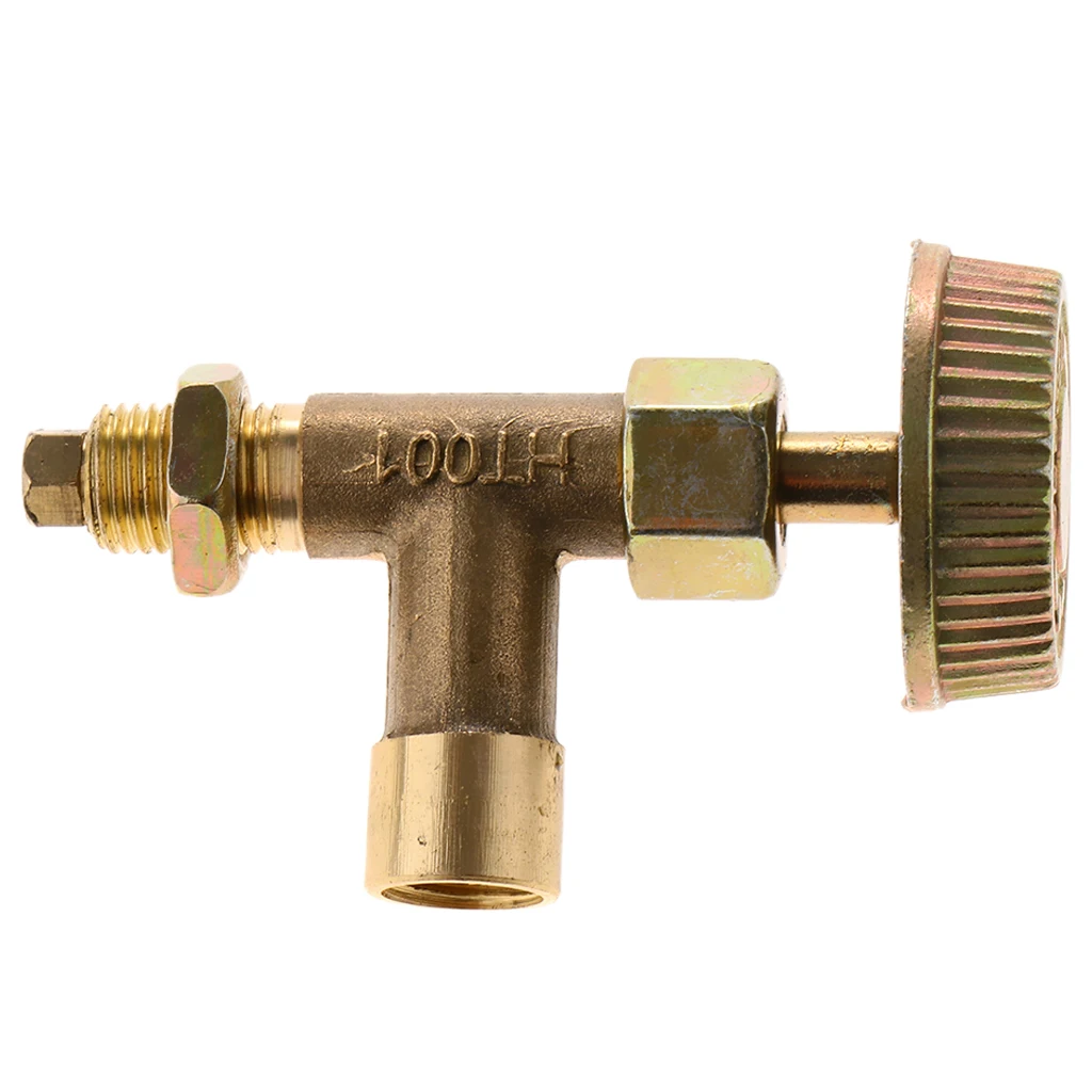 High Pressure Propane Regulator - for Propane Tank &  Gas Grill - Horizontal Brass Female Gas Ball Valve Connector