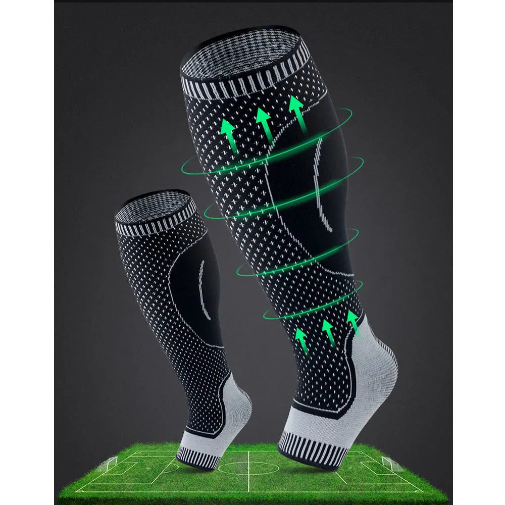 1Pcs BYEPAIN Sports Compression Leg Sleeve Basketball Football Calf Support Running Antiskid Shin Guard Cycling Leg Warmers