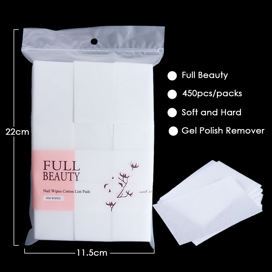 Lint-Free Napkins Pads Paper for Gel Vanish RemovalManicures Nail Wipers Cotton Cleanser Nail Polish Remover Makeup Tools GL1543