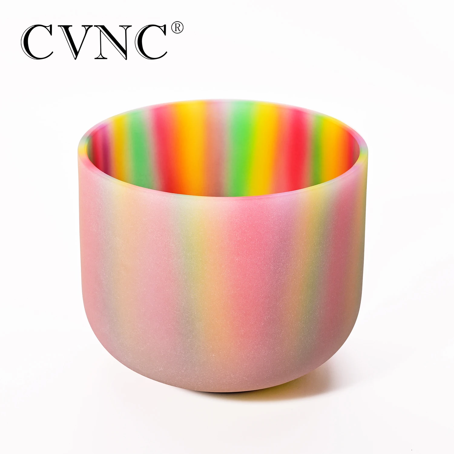 

CVNC 8 Inch C/D/E/F/G/A/B note Chakra Rainbow Color Quartz Crystal Singing Bowl for Sound Healing Meditation with Free Mallet