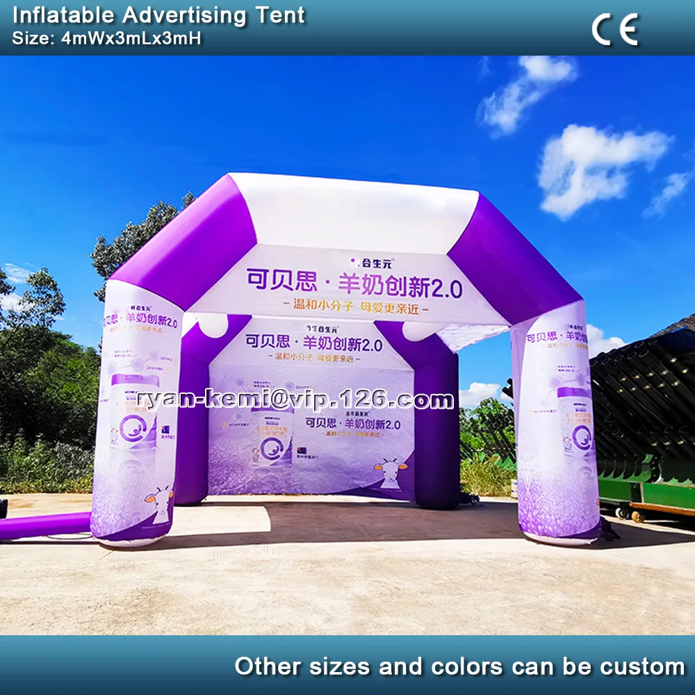 4x3m Custom Logo Inflatable Advertising Tent For Outdoor Events Portable Kiosk Booth Promotion Display Trade Show Exhibition Use