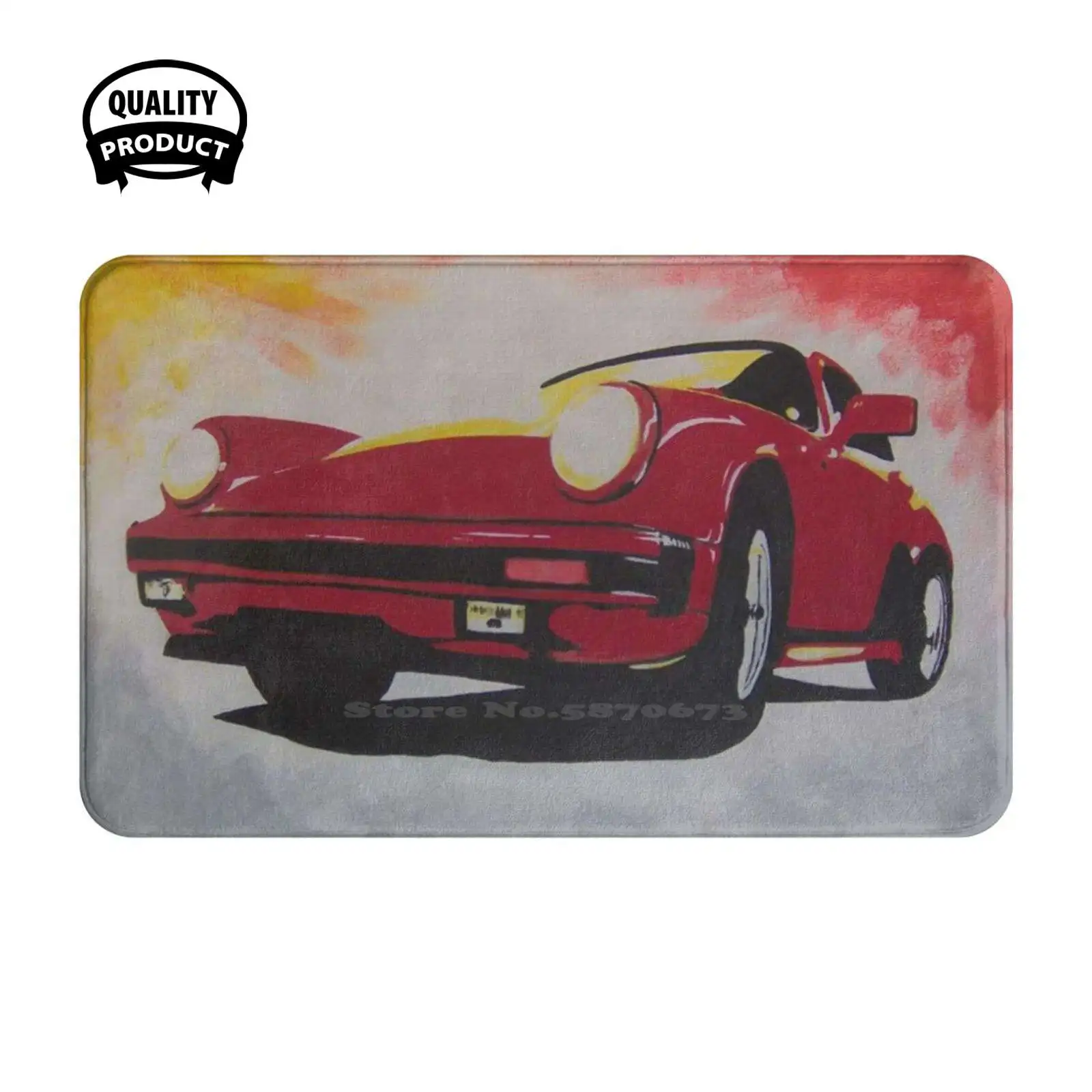 Painting Soft Cushion Home Carpet Door Mat Car Rug Red Popart 1984