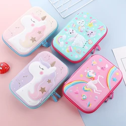 Unicorn Pencil Case Kawaii Pencil Box Large Stationery 3D Pen Case For Kids Office Trousse Scolaire Cute School Pencil Cases