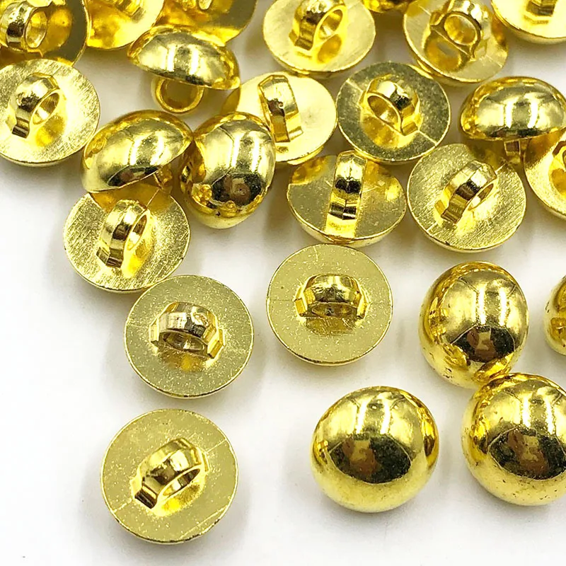 12mm electroplated gold button clothing sewing accessories DIY crafts decoration children\'s handmade buttons PT333