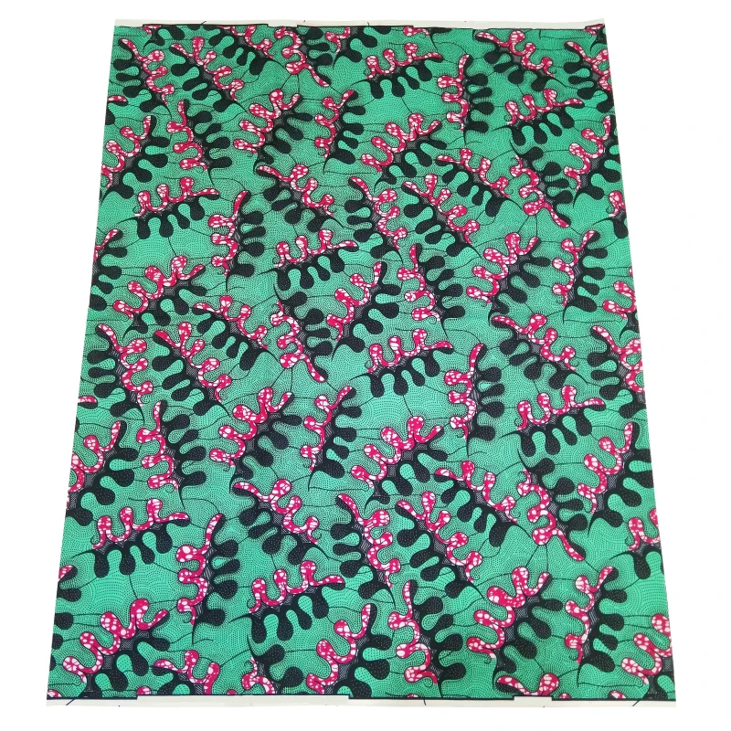 6 Yard Polyester Waxprint Ankara Afrikaanse Cross Grid Patroon Naaien Stof Voor Vrouwen Party Dress Kleding Grondstoffen