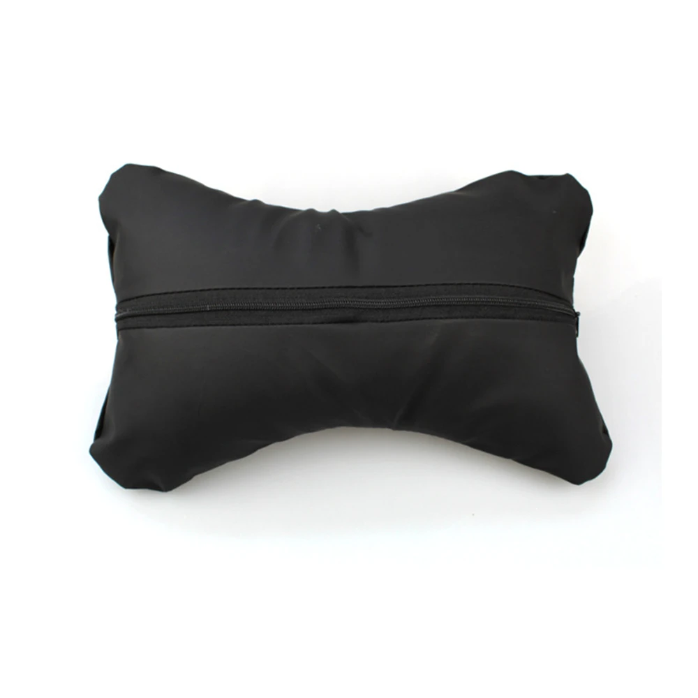 2 Pieces Universal Car Red White Line Leather Headrest Cushion Pad Pillows Cushion Supplies Support Neck Auto Safety Pillow - Image 4