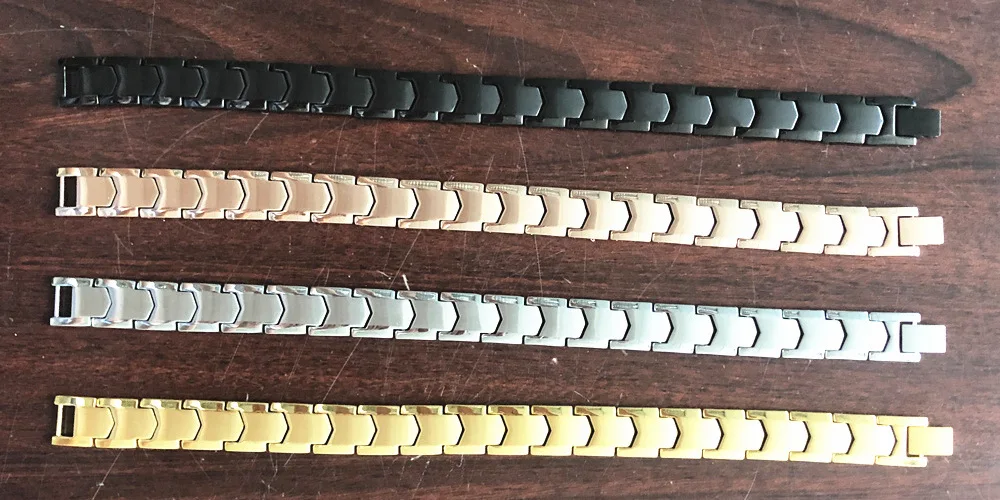 4 color Black Magnetic Bracelet Men Stainless Steel Energy Germanium Magnet Health Bracelets Men Hand Chain Bracelets for Women