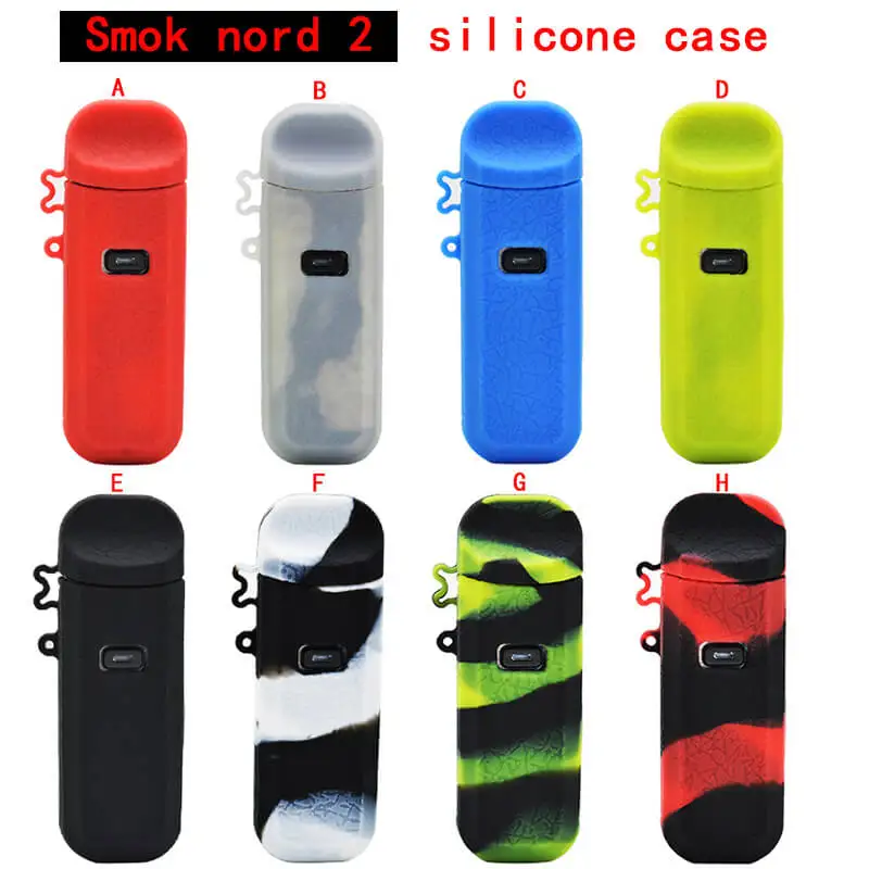 

Silicone Case Protective Cover Shield Wrap Sleeve Skin with Free Lanyard For Smok Nord 2