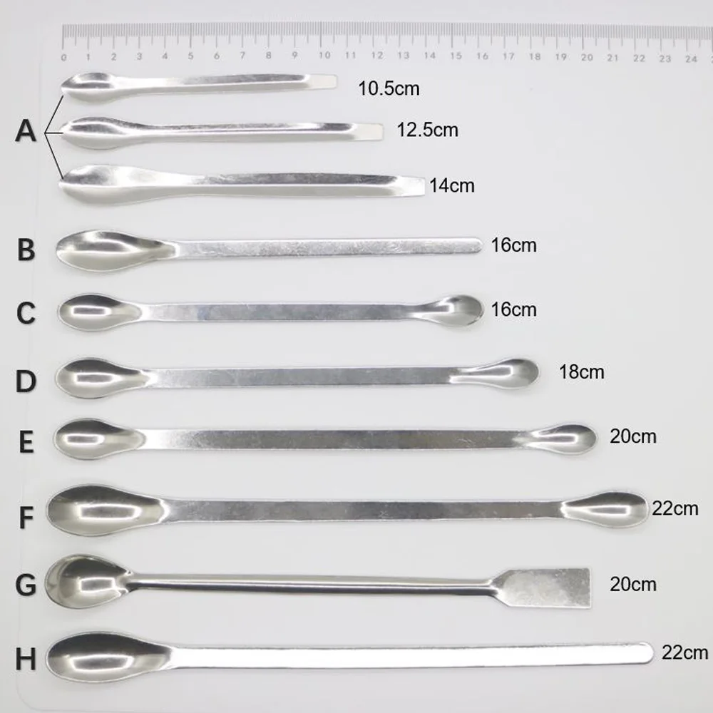 Laboratorium dentystyczne róg ze stali nierdzewnej okrągła łyżka lecznicza chochla szpatułka domowe poręczne narzędzia do eksperymentów chemicznych apteka