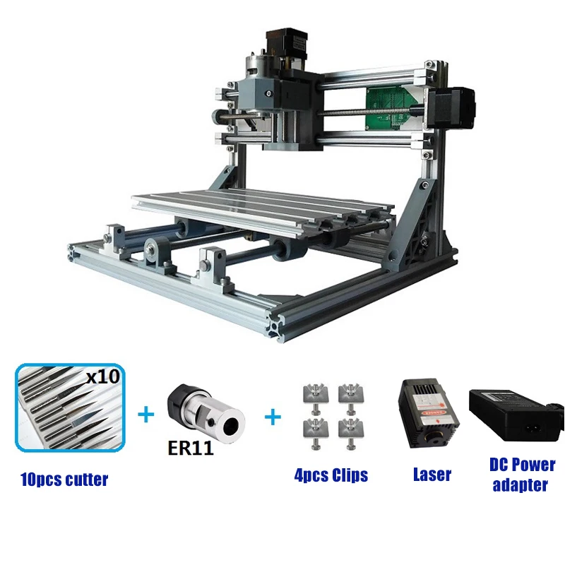 Mini máquina de gravação a laser cnc 3018 gravador a laser diy hobby ferramentas corte grbl para madeira pcb pvc mini roteador cnc3018