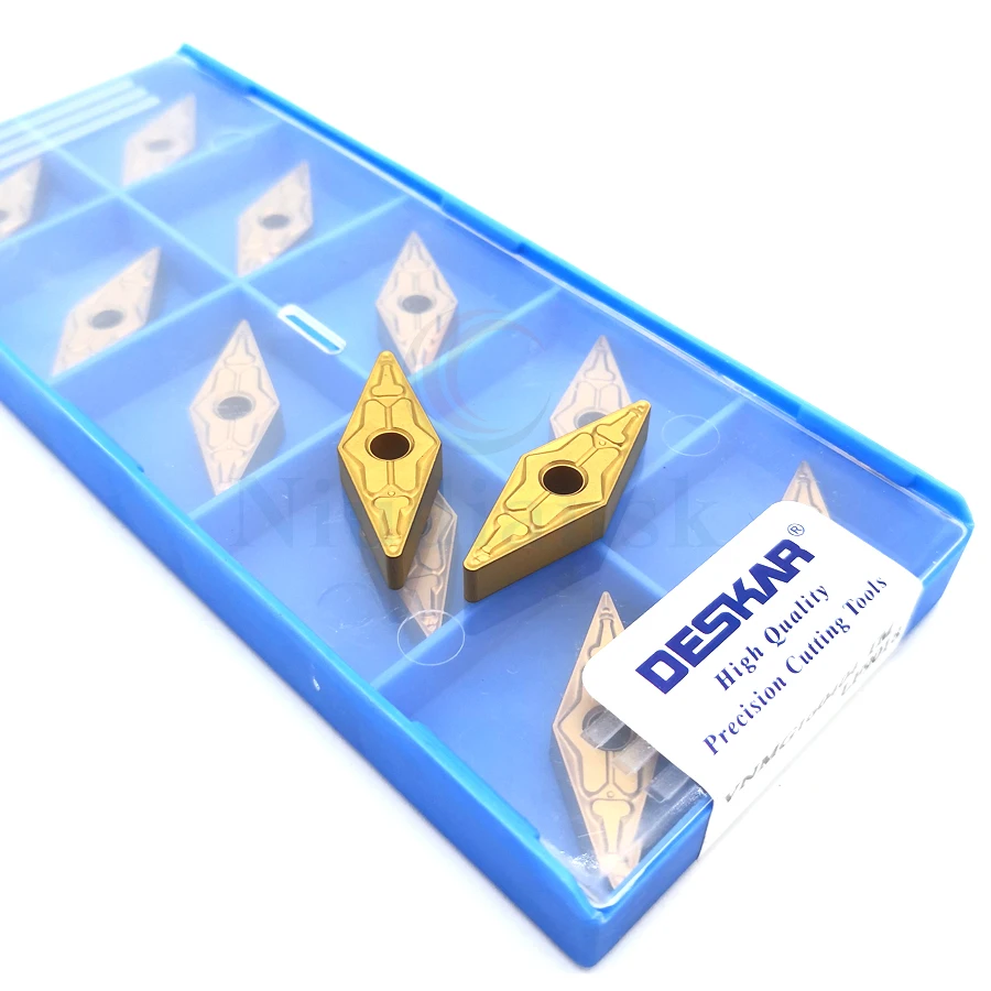 Outils de tournage de tour CNC, inserts en métal dur, résistance à l'usure, insertion de coupe, VNMG160404-TM VNMG160408-TM VNMG160412-TM LF9018, 10 pièces