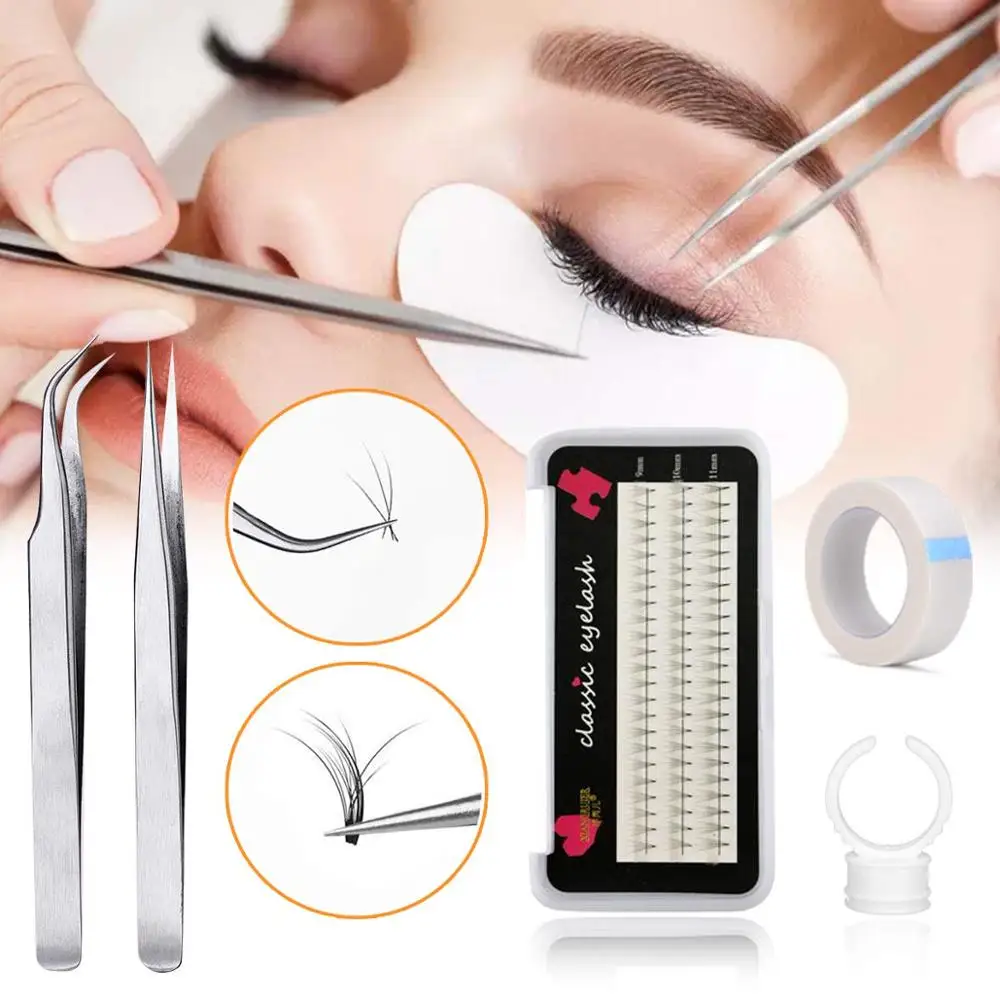 22 in 1 Trainings kit für falsche Wimpern verlängerung Übungs modell Kopf Augen polster Pinzette Kleber ing bürste 19 stücke Pfropfen Wimpern werkzeuge