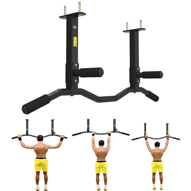 Fitness Wall Mounted Pull Up Bar Home Heavy Duty Chin Up Bar Indoor Strength Training Equipment Horizontal Bar Bearing 300kg