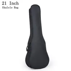 21 pollici Nero Portatile Ukulele/Chitarra Custodia Morbida Borsa 600D In Tessuto Oxford Monostrato Singolo Sacchetto di Spalla Zaino Imbottito