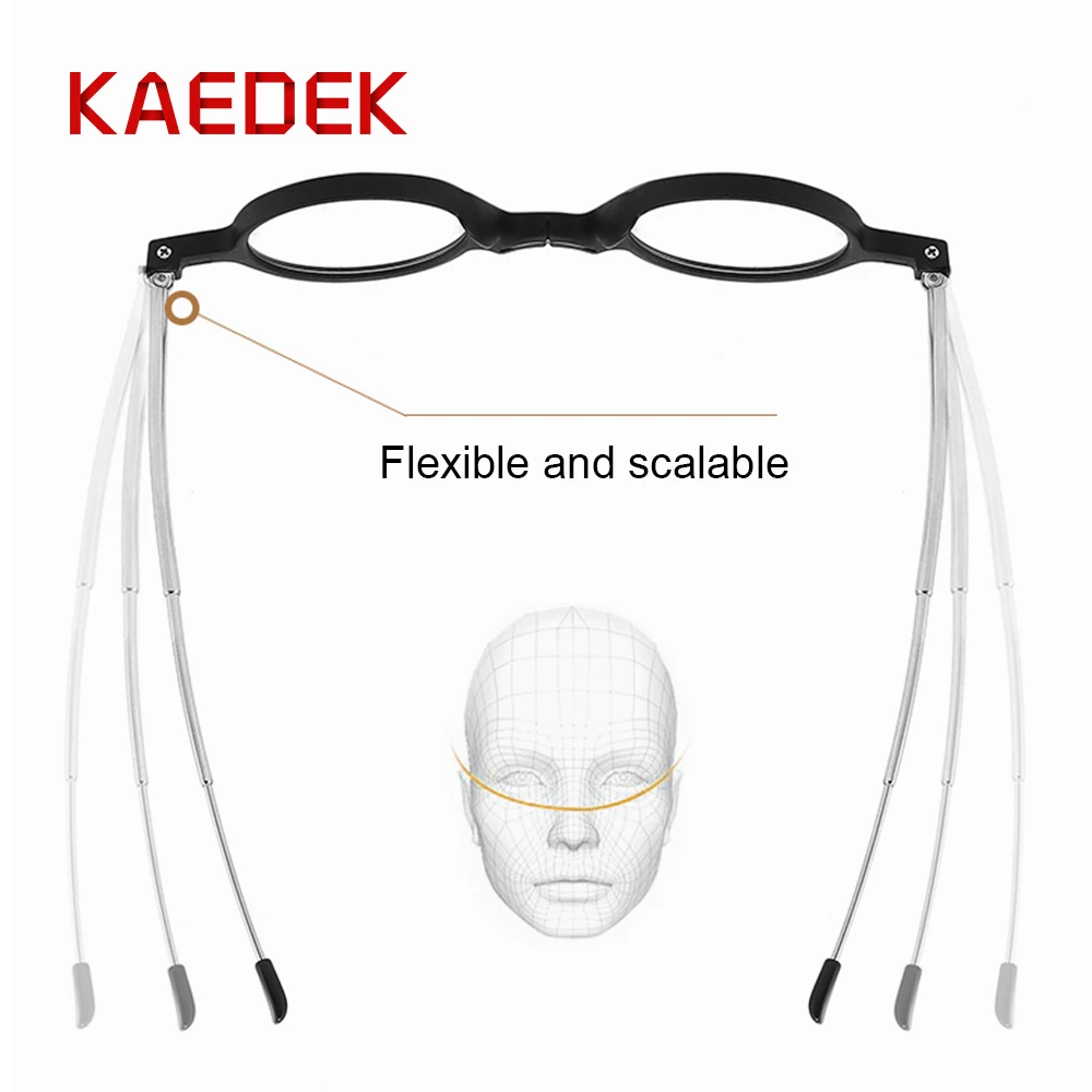 Hot Fashion MINI Design Reading Glasses Men Women Folding Small Glasses Frame Black Metal Glasses With Original Box Portable