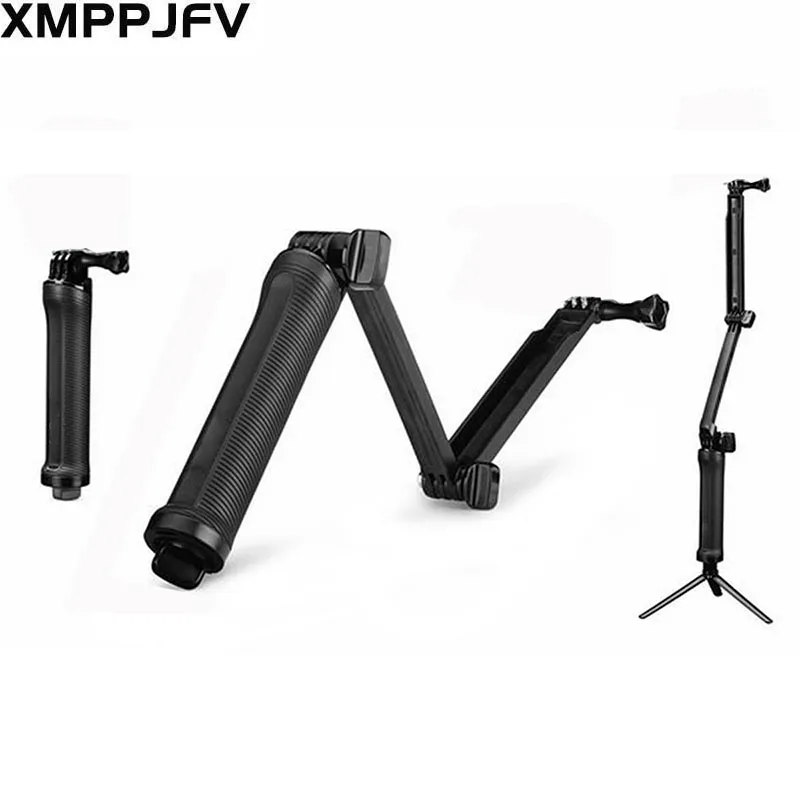 Foldable 3 Way Grip Waterproof Monopod Selfie Stick For Gopro Hero 12 11 10 9 8 7 5 6 4 3 2 SJCAM Yi 4K Camera Tripod Accessory