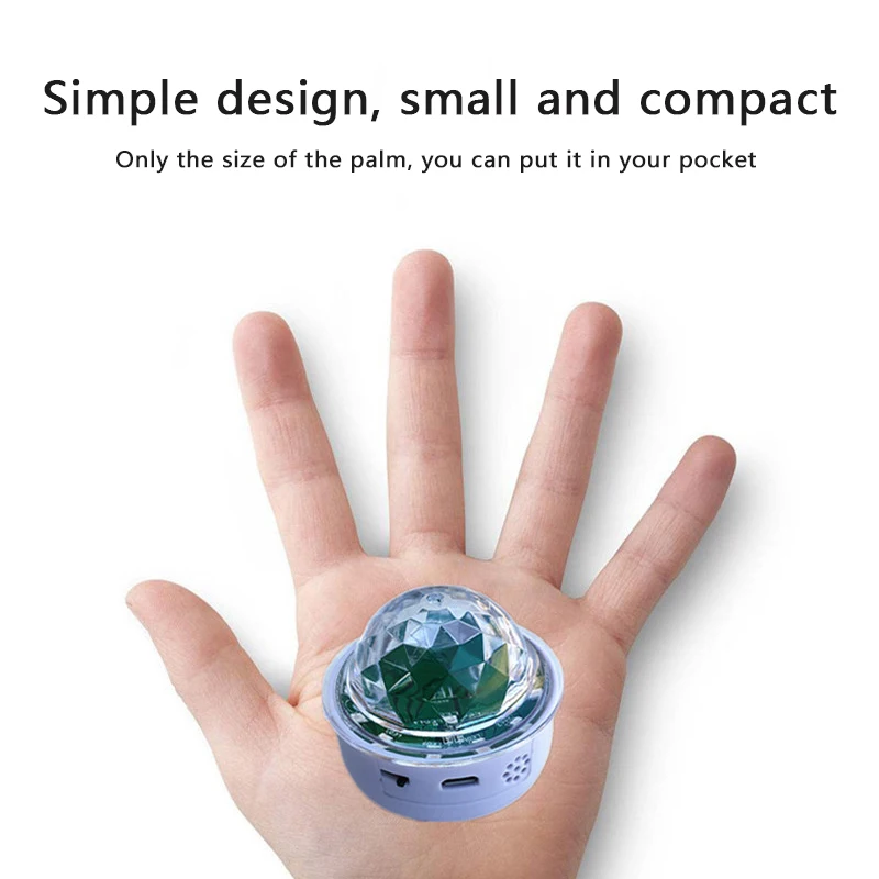 3 واط صغير LED تأثير ضوء المرحلة الداخلية المحيطة ديكور الإضاءة القابلة لإعادة الشحن ليزر ديسكو الكرة مع وظيفة التحكم الصوتي