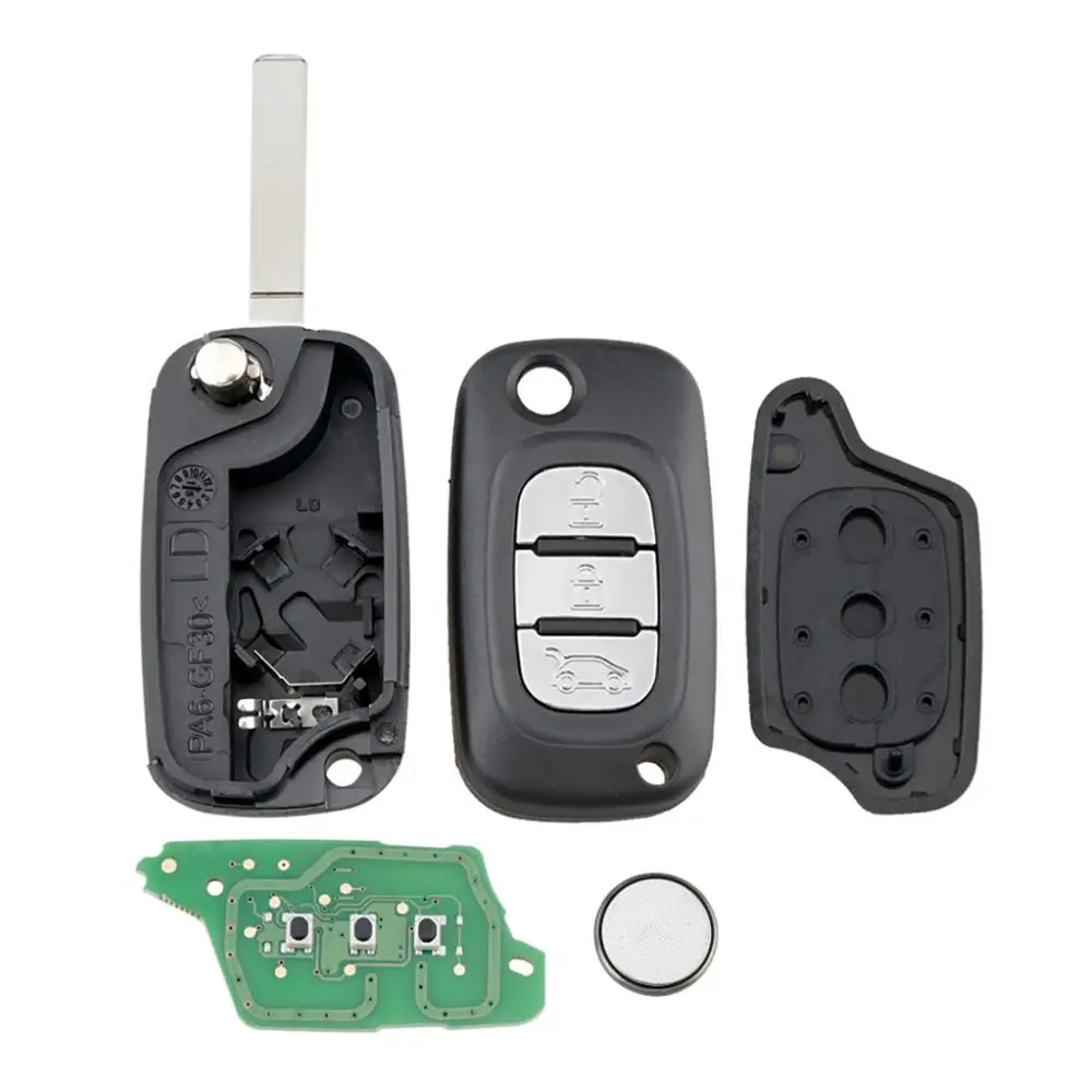 3BUT per chiave Renault 433mhz PFC7961 Chip Smart Remote Car Key per Renault Megane III 3 / Scenic III 3 / Fluence 2009-2015